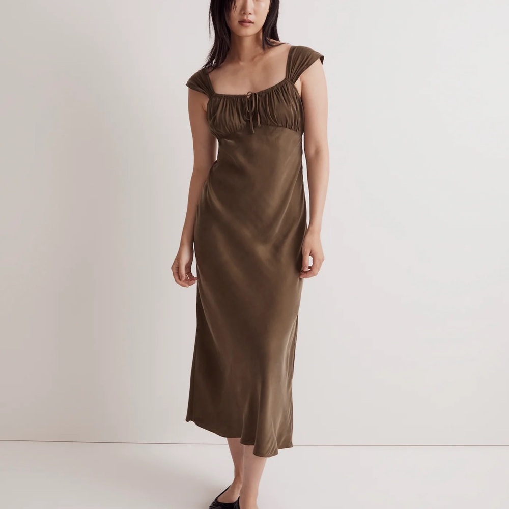 Madewell Square-Neck Midi Dress